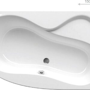 Ванна Rosa 95 150х95 правая белая